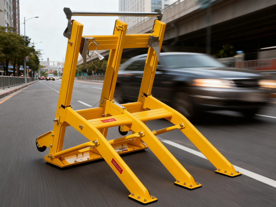 Mobiel voertuigbarrière draagbaar voertuigbarrièresysteem ideaal voor tijdelijke verkeersomleiding en toegangsbeheer van locaties