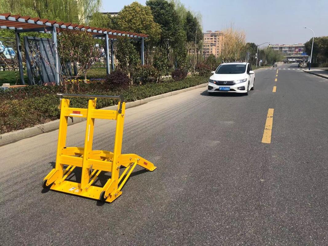 Lichtgewicht 25kg Opvouwbare Voertuigbeveiligingsbarrière met Wielen voor 8,7m Remweg bij 60 km/u