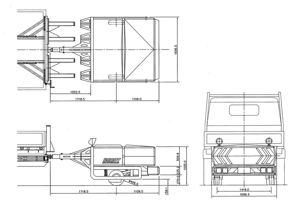 Verkeersgeel 750kg vrachtwagen gemonteerde demper met aluminiumlegering constructie voor hoge slagvastheid